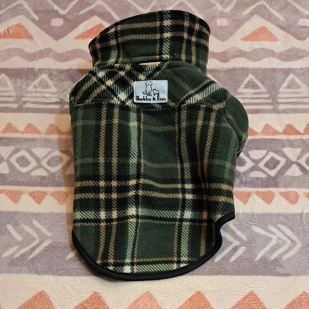 Barkley & Finn Green Plaid Dog Jacket